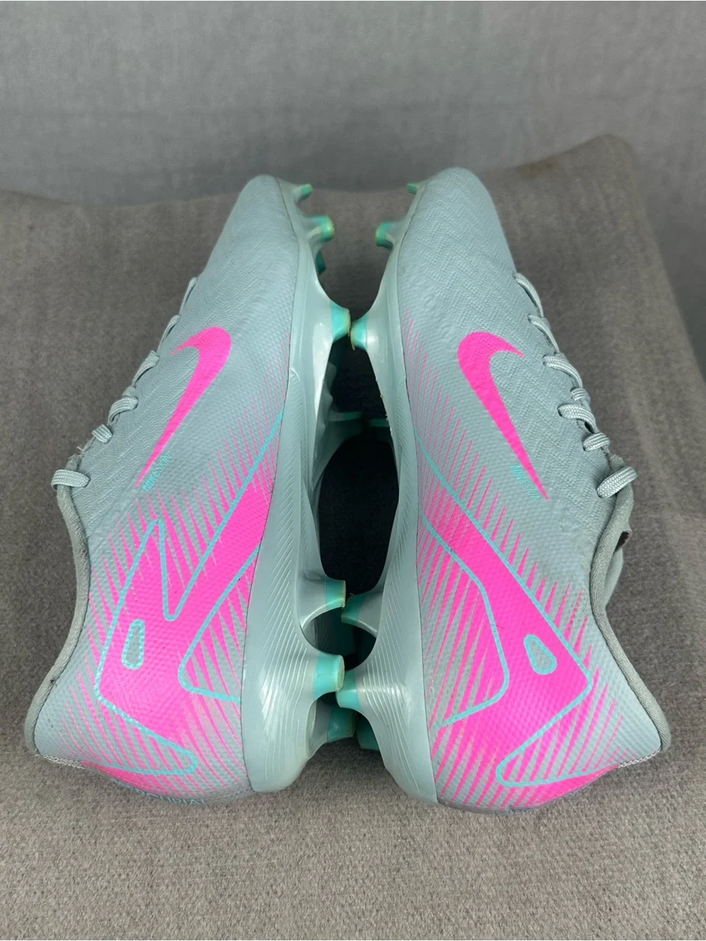 Nike Zoom Vapor 16 Academy FG/MG Ocean /Pink Cleats Unisex US Sz 5.5Y EU 38